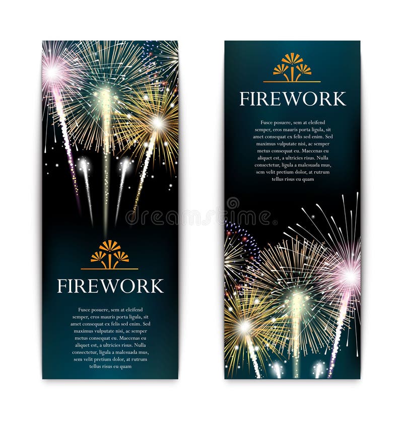 Set of fireworks, festive vertical banner, firecracker vector vector illustration Set of fireworks, festive vertical banner, firecracker vector vector illustration