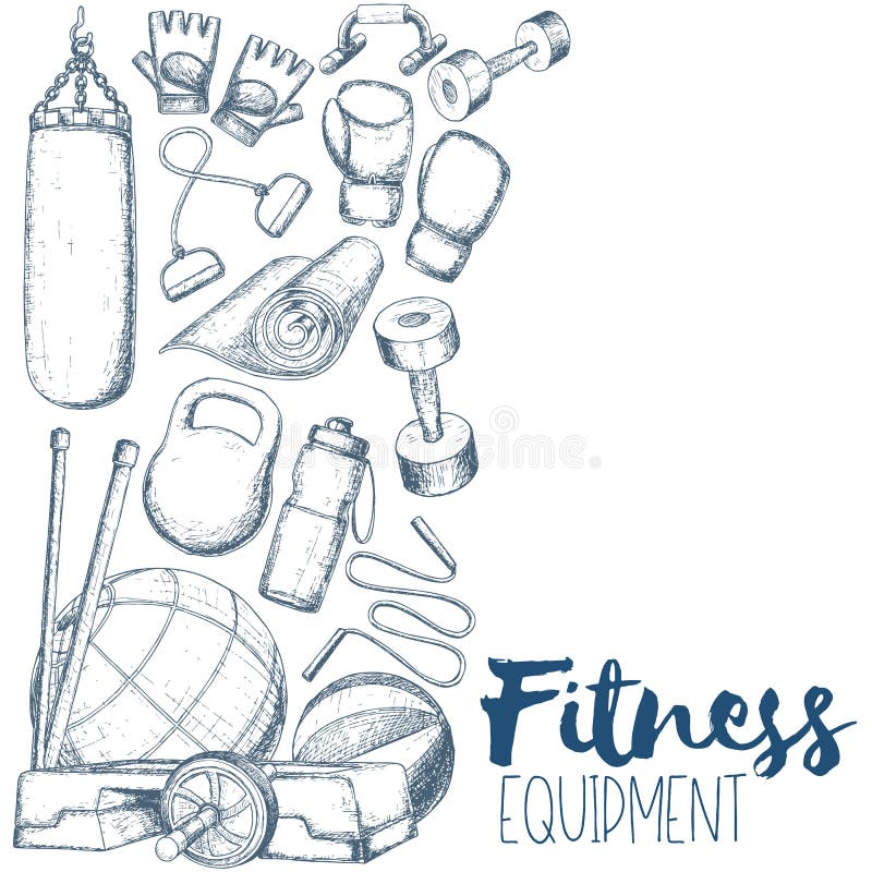 Home gym equipment stock vector. Illustration of muscular - 106271707