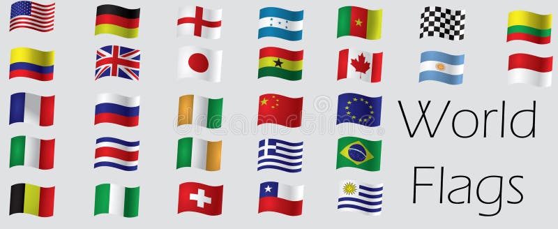 World Flags All Stock Vector Illustration Of State Color 76727130