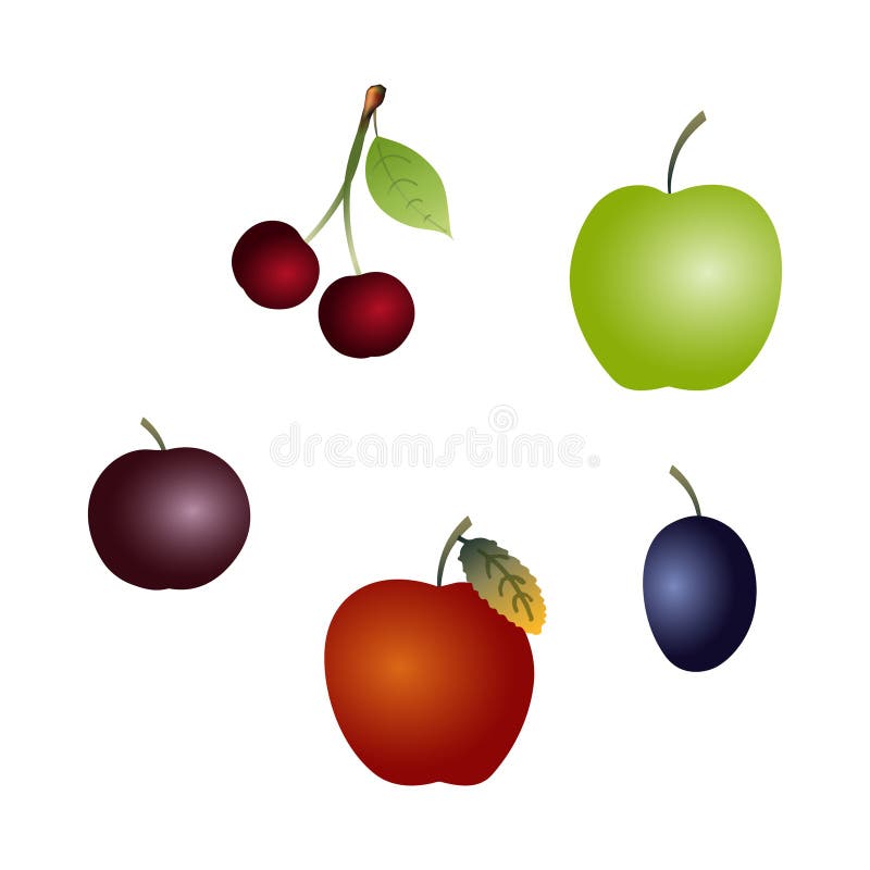 Bright background with fresh fruits Royalty Free Vector