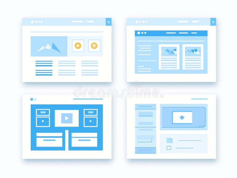 Web Page Layout Templates stock photo Image of menu 315623444