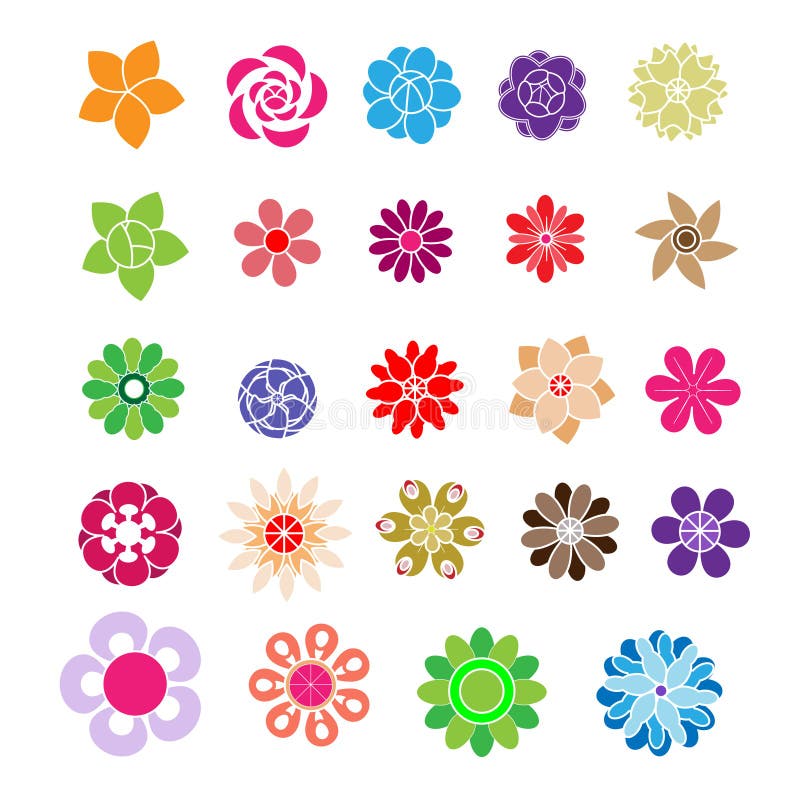 Set of flat icon flower in silhouette isolated on white vector vector illustration Set of flat icon flower in silhouette isolated on white vector vector illustration