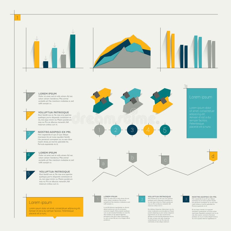 Big Set of Flat Infographic Elements. Stock Vector - Illustration of ...