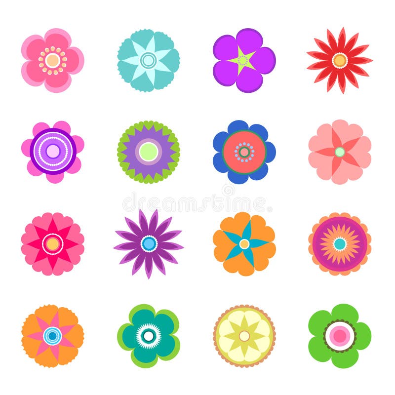 Flower Stickers for Scrapbook Stock Vector - Illustration of nature,  beautiful: 24315767