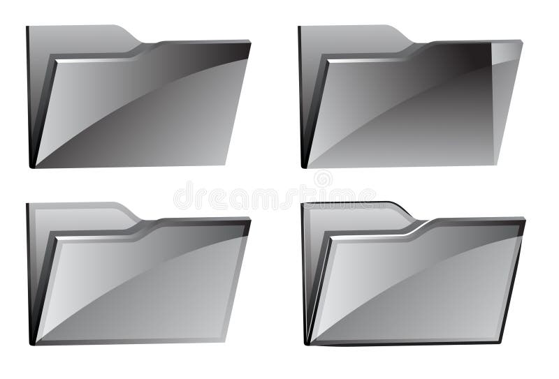 Set of folder icons