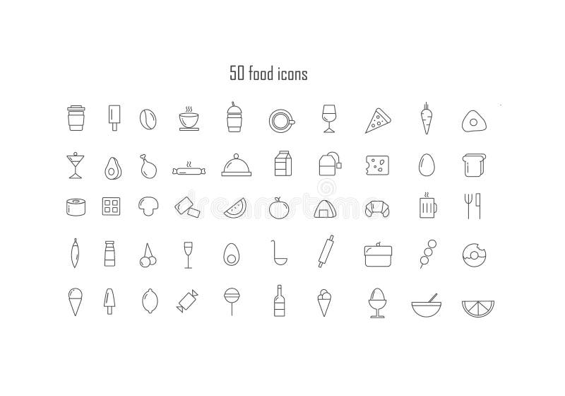 Set of food icons royalty free illustration Set of food icons royalty free illustration