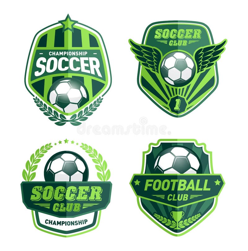 Soccer championship logo design Royalty Free Vector Image