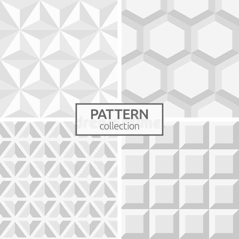 Set of four abstract geometric seamless patterns. vector illustration Set of four abstract geometric seamless patterns. vector illustration