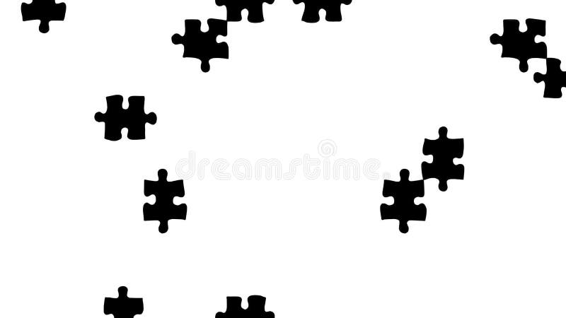 Set of four jigsaw puzzle transitions