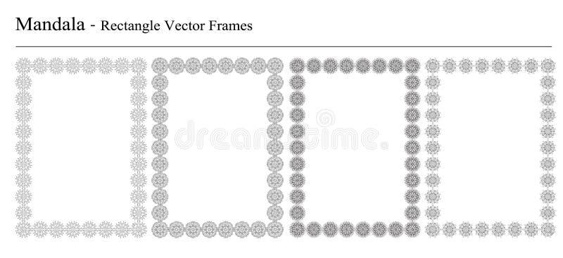 Set Of Four Mandala Vector Frames Stock Vector ...