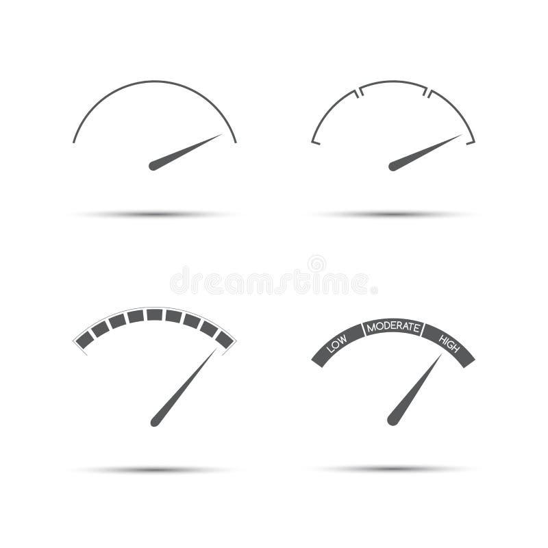 Tachometers and Dashboard Icons Stock Vector Illustration of electric