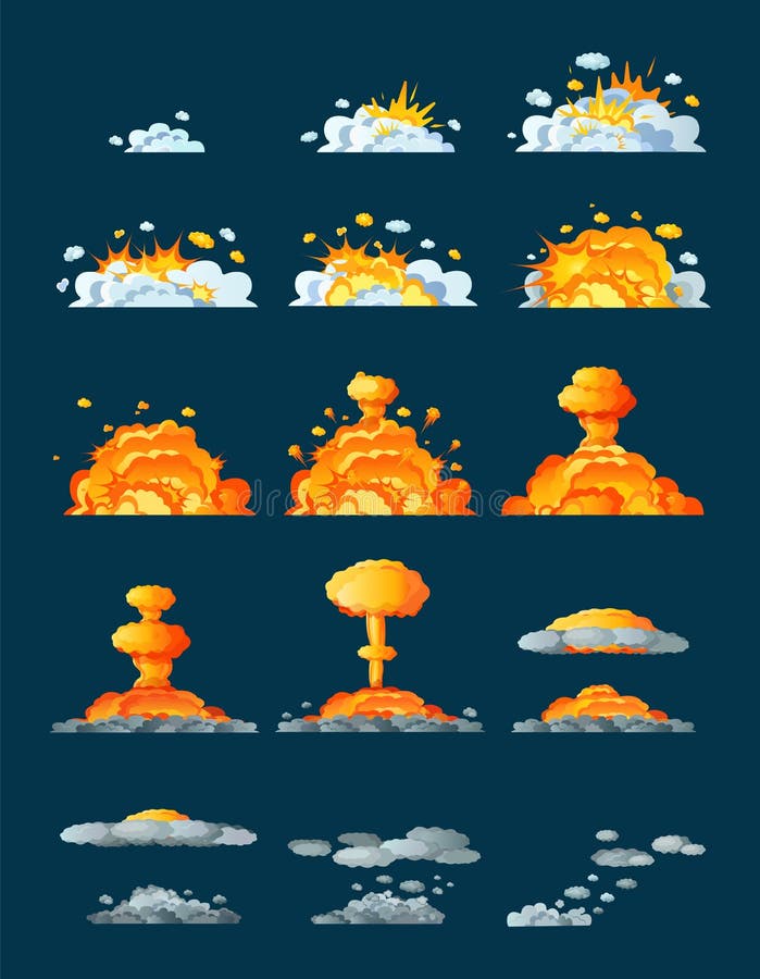 Frame Animation with Effect of Burning, Explosion, Divided into Frames. Stock Vector - Illustration of blast, bang: 147713495 Frame Animation with Effect of Burning, Explosion, Divided into Frames. Stock Vector - Illustration of blast, bang: 147713495