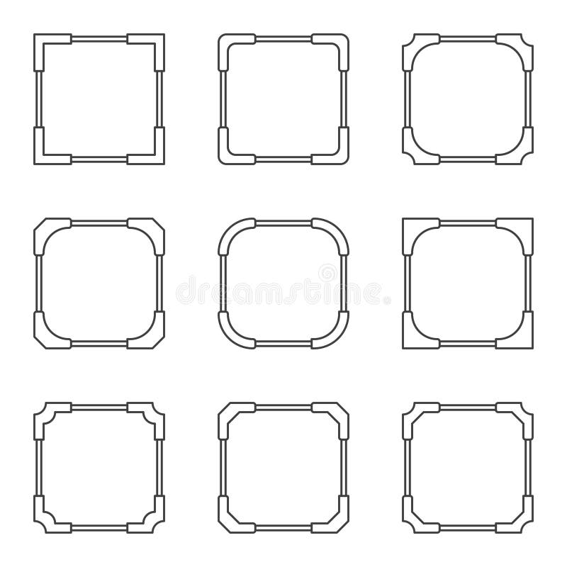 Set of Frames for the Design of the Game Menu. Editable To Your Style ...