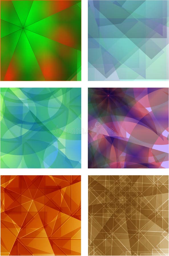 A set of 6 full-color backgrounds