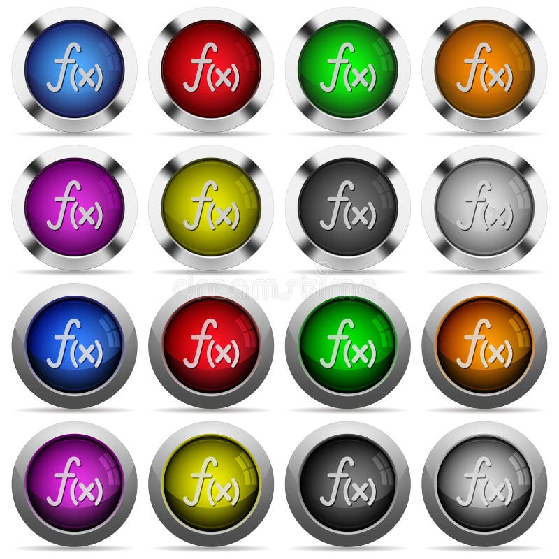 Function glossy button set stock vector. Illustration of metal 186394900