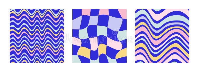 Set de fundaluri funky groovy vector illustration