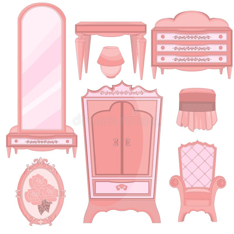 Set of furniture vector illustration