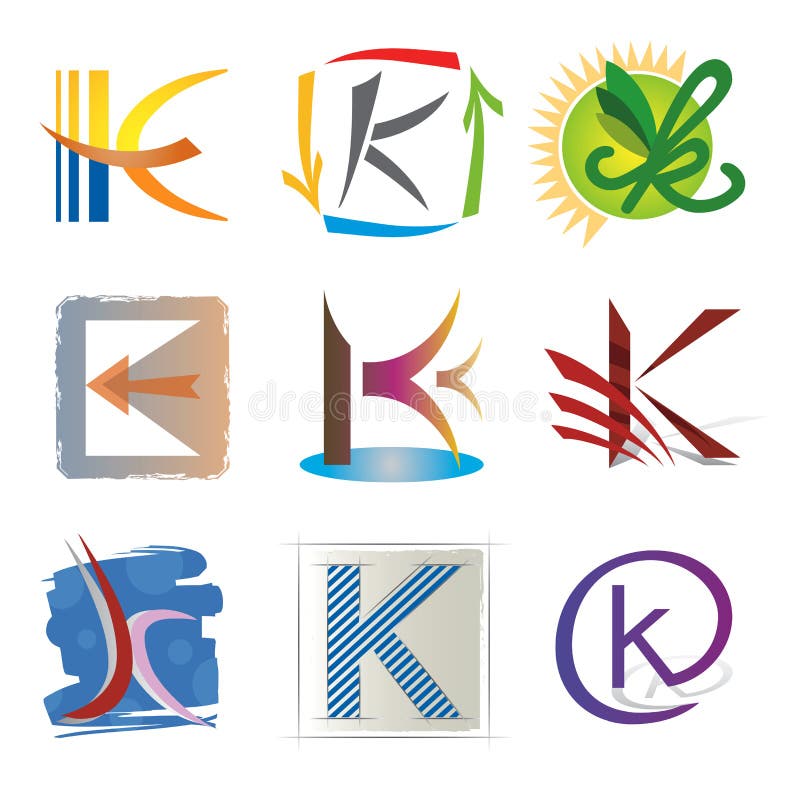 Set för bokstav för elementsymboler K