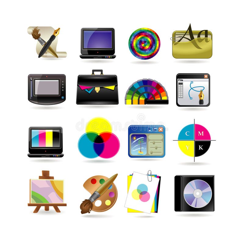 Set för designdiagramsymbol royaltyfri illustrationer