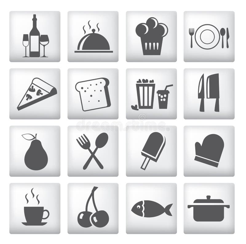 set för restaurang för stångcafesymboler royaltyfri illustrationer set för restaurang för stångcafesymboler royaltyfri illustrationer
