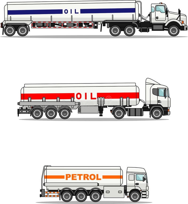 Set of gasoline trucks isolated royalty free illustration Set of gasoline trucks isolated royalty free illustration