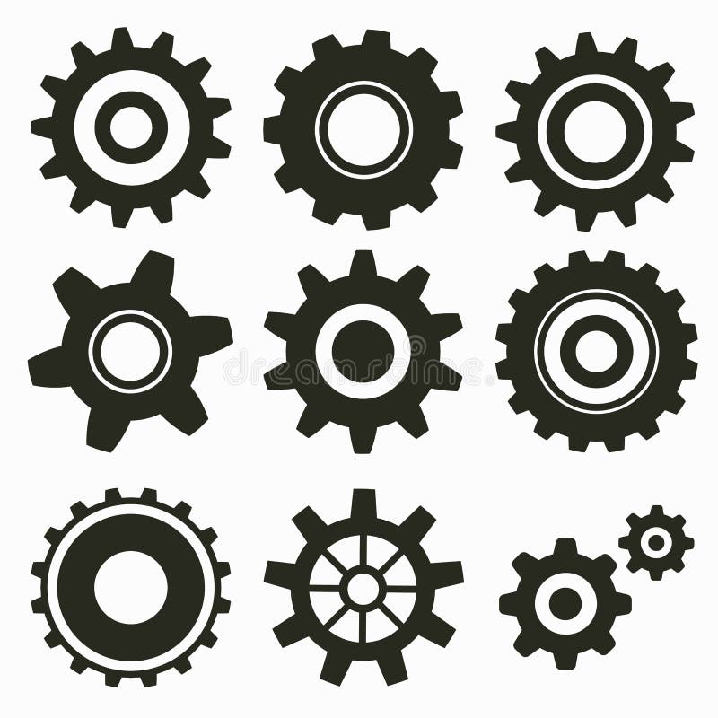 Set of gear icon