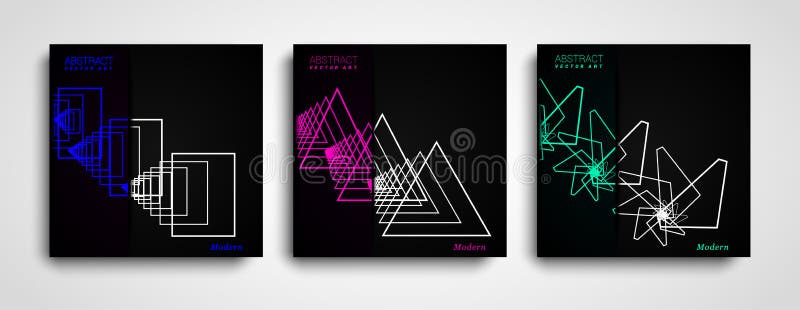 Set of Geometric Abstract shapes compositions. Trendy minimal design. Modern geometric shapes color covers set. vector illustration Set of Geometric Abstract shapes compositions. Trendy minimal design. Modern geometric shapes color covers set. vector illustration
