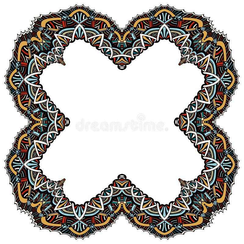 Set of geometric frame stock vector. Illustration of meditation 76682581