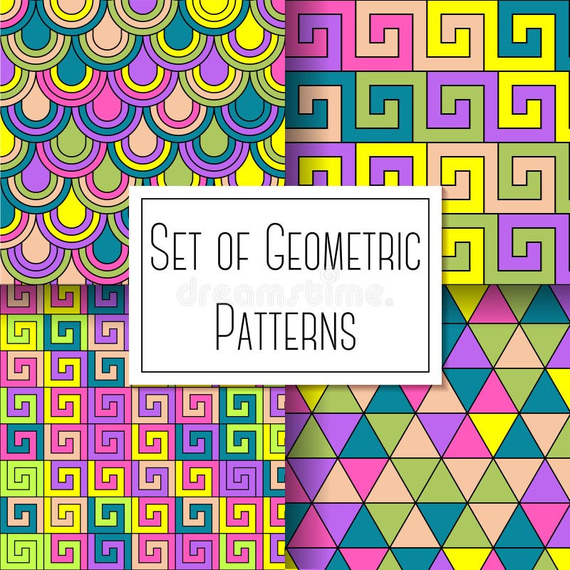 Set of geometric patterns