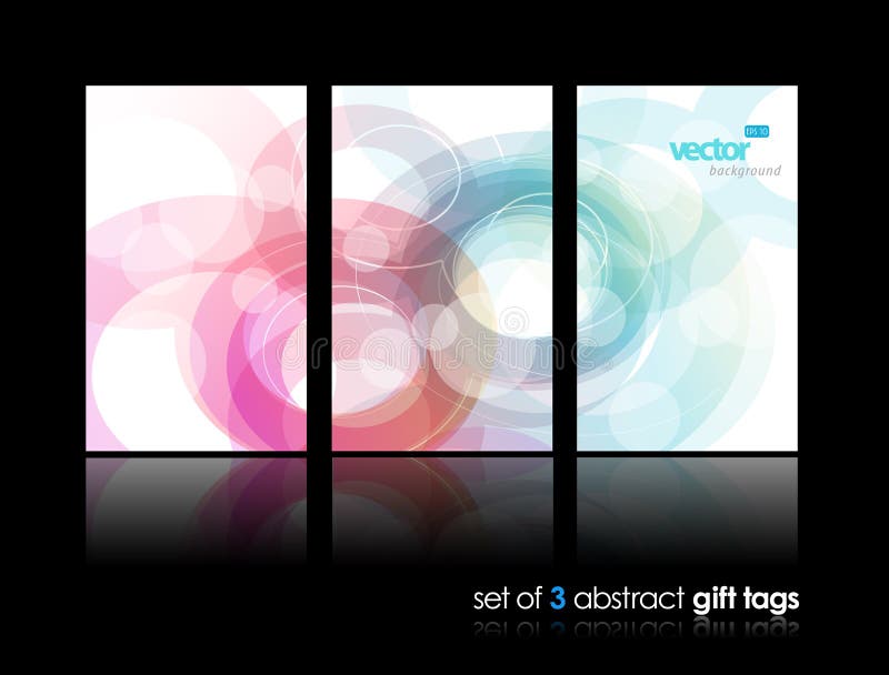 Set of gift cards with circles.