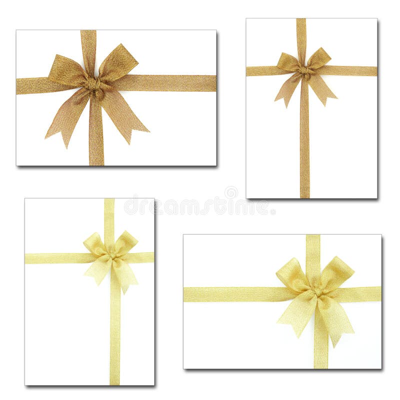 Set of gift ribbon and bow