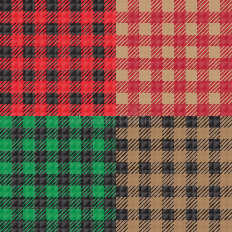 Set of 4 gingham vichy patterns for picnic blanket or tablecloth design. Set of gingham vichy patterns for picnic blanket or tablecloth design stock illustration Set of 4 gingham vichy patterns for picnic blanket or tablecloth design. Set of gingham vichy patterns for picnic blanket or tablecloth design stock illustration