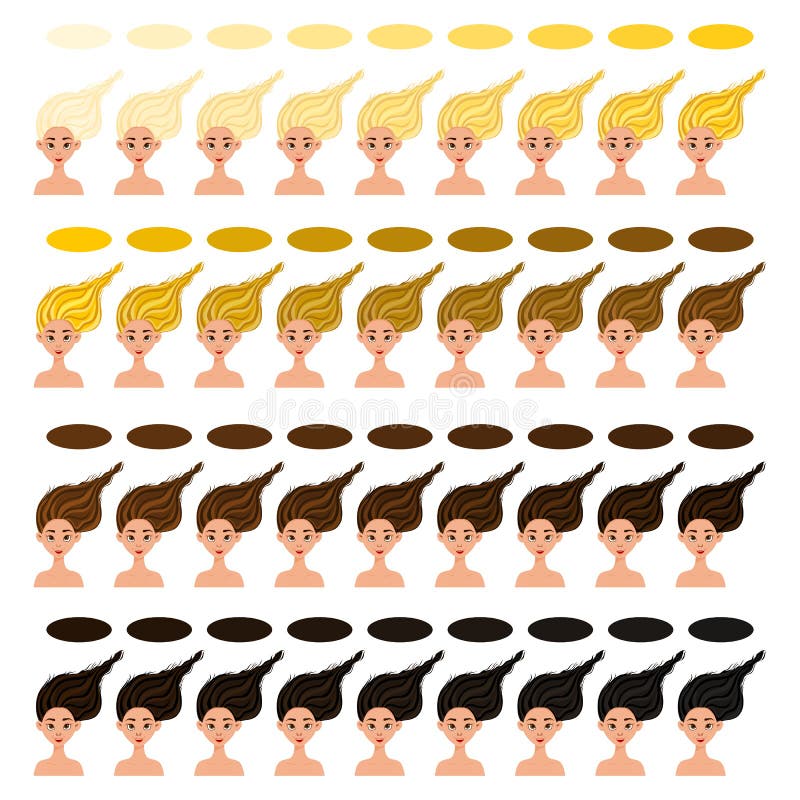 Premium Vector  The fitzpatrick scale men with different skin tone and hair  color flat vector illustrations