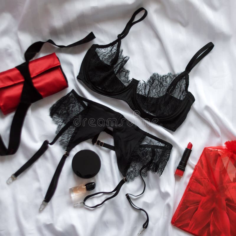 128 Bed Black Flat Lay Lingerie Stock Photos - Free & Royalty-Free