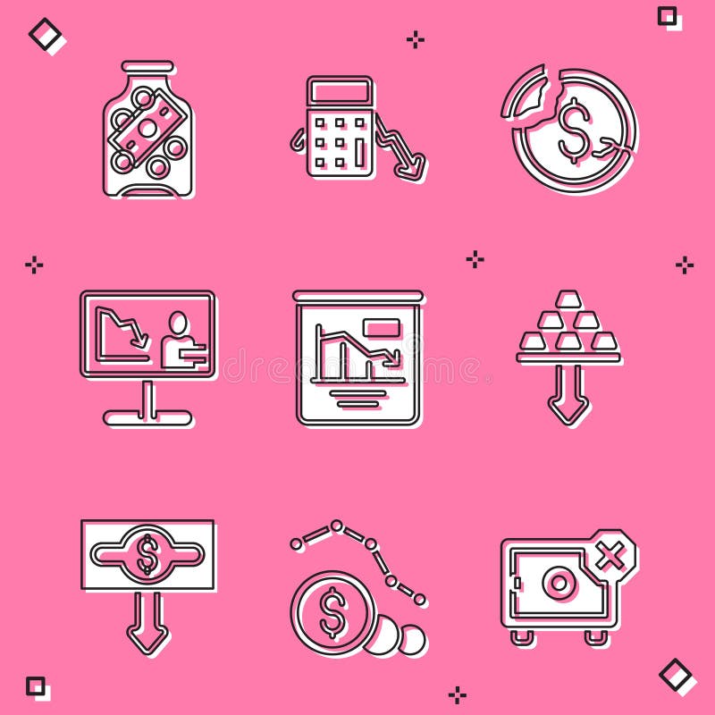 Set Glass Money Jar with Coin, Calculation of Expenses, Dollar Rate