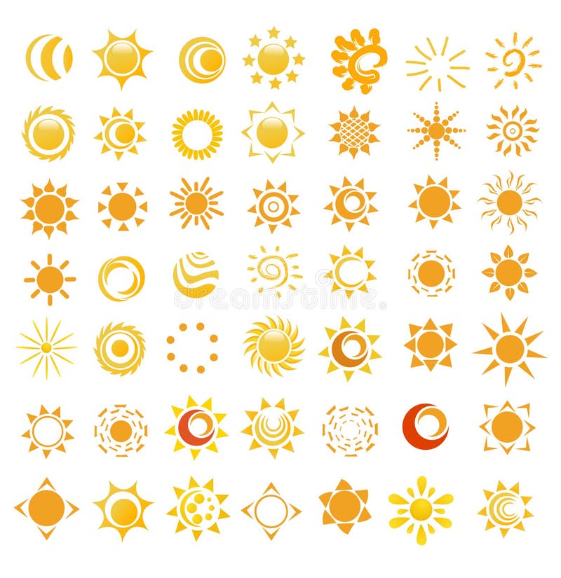 Glossy sun images stock vector. Illustration of symbol - 40183958