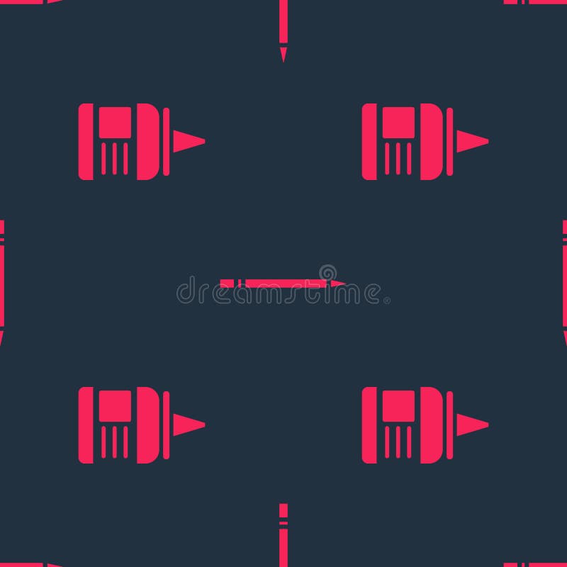 Set Glue and Pencil with Eraser on Seamless Pattern. Vector Stock