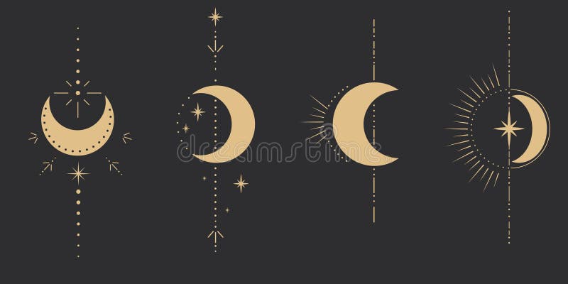 Moon, stars, border stock vector. Illustration of dreamer - 54244839