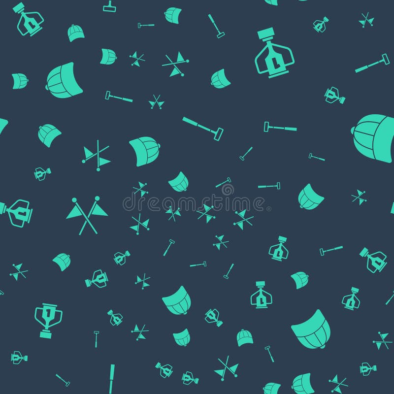 Set Golf Club, Award Cup with Golf, Flag and Baseball Cap on Seamless