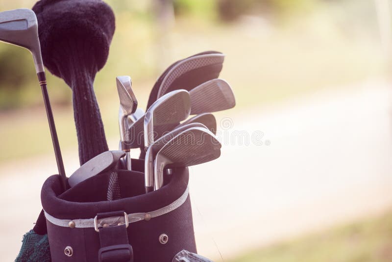 Set of golf clubs