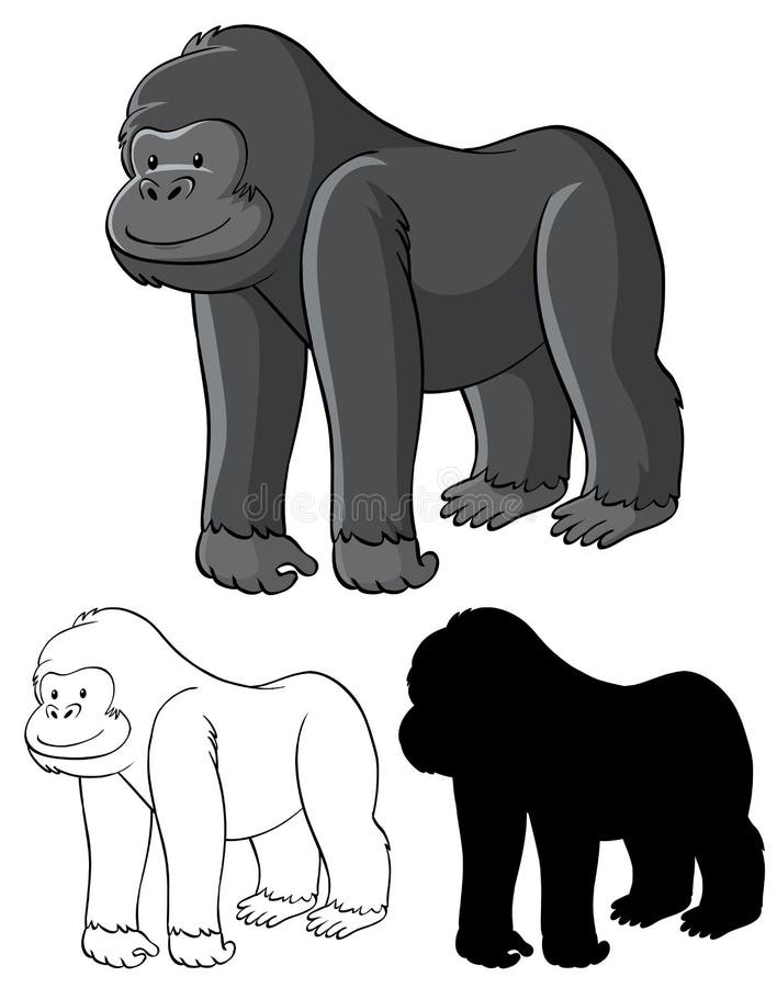 Gorilla Colour Stock Illustrations – 161 Gorilla Colour Stock  Illustrations, Vectors & Clipart - Dreamstime