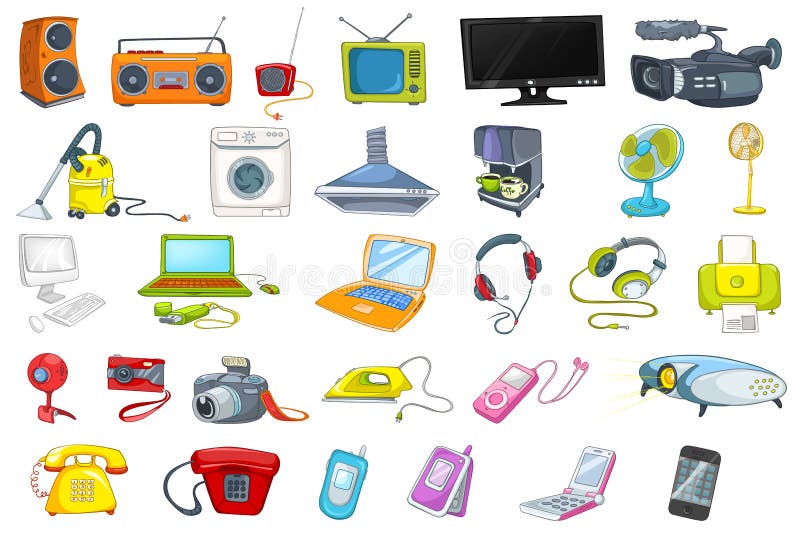 Set gospodarstw domowych urządzenia elektroniczne i urządzenia