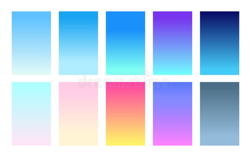 Set of Gradient Backgrounds Sky Color Palette Stock Vector - Illustration  of multicolor, gradient: 160579961