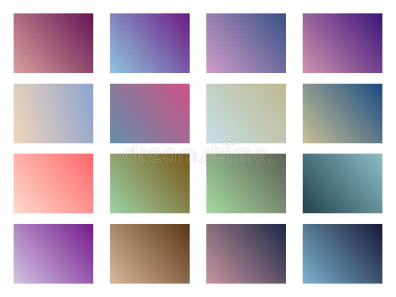 Set of gradient backgrounds. Soft color. Vector stock illustration