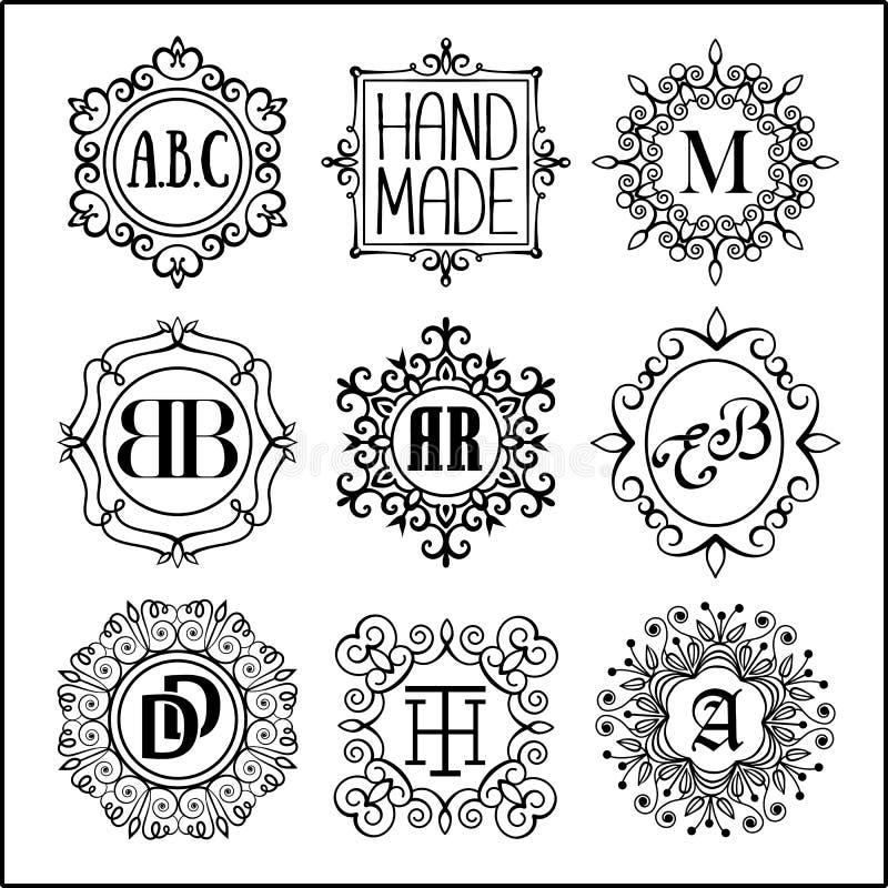 Monogram Initial Letter M MM Simple Elegant Minimalist Unique Retro Vintage  Logo Design Template. Royalty Free SVG, Cliparts, Vectors, and Stock  Illustration. Image 188295675.
