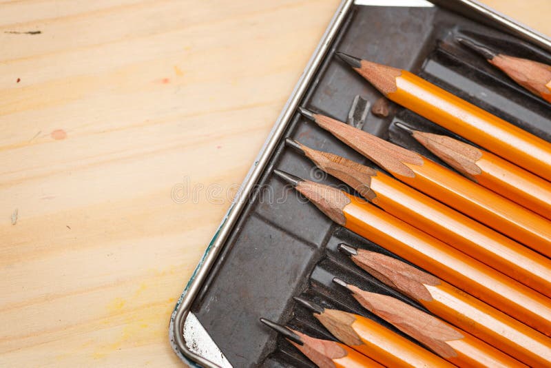 Set of Graphite Pencils of Different Hardness. Stock Image Image of