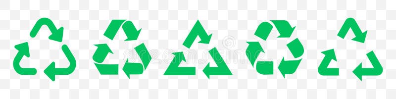 Set of green recycle arrows. Vector illustration vector illustration