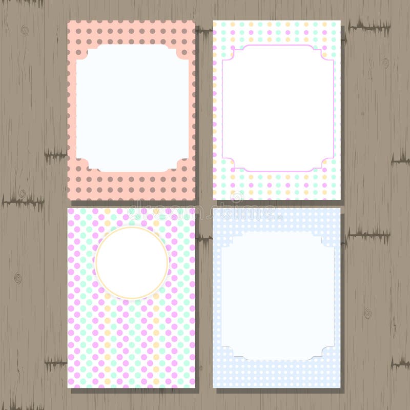 Set of Greeting Cards, Business Cards, Flyer. Stock Vector Illustration of striped, graphic