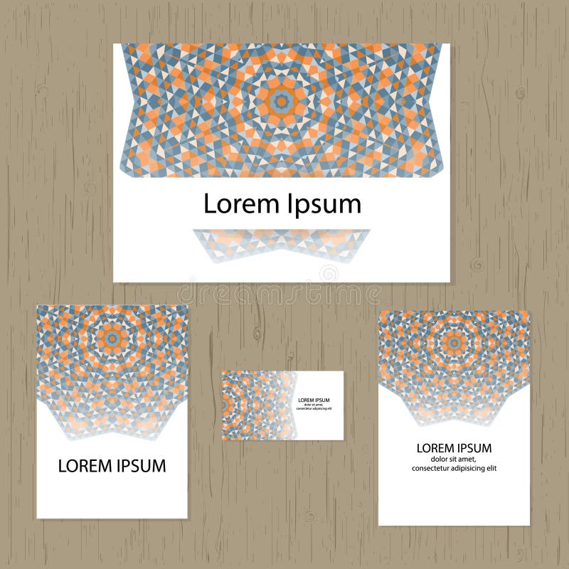 Set of Greeting Cards, Business Cards, Flyer. Cover Design. Stock Vector Illustration of