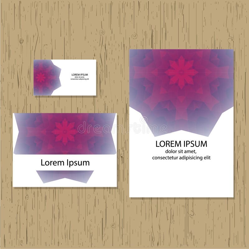 Set of Greeting Cards, Business Cards, Flyer. Cover Design. Stock Vector Illustration of